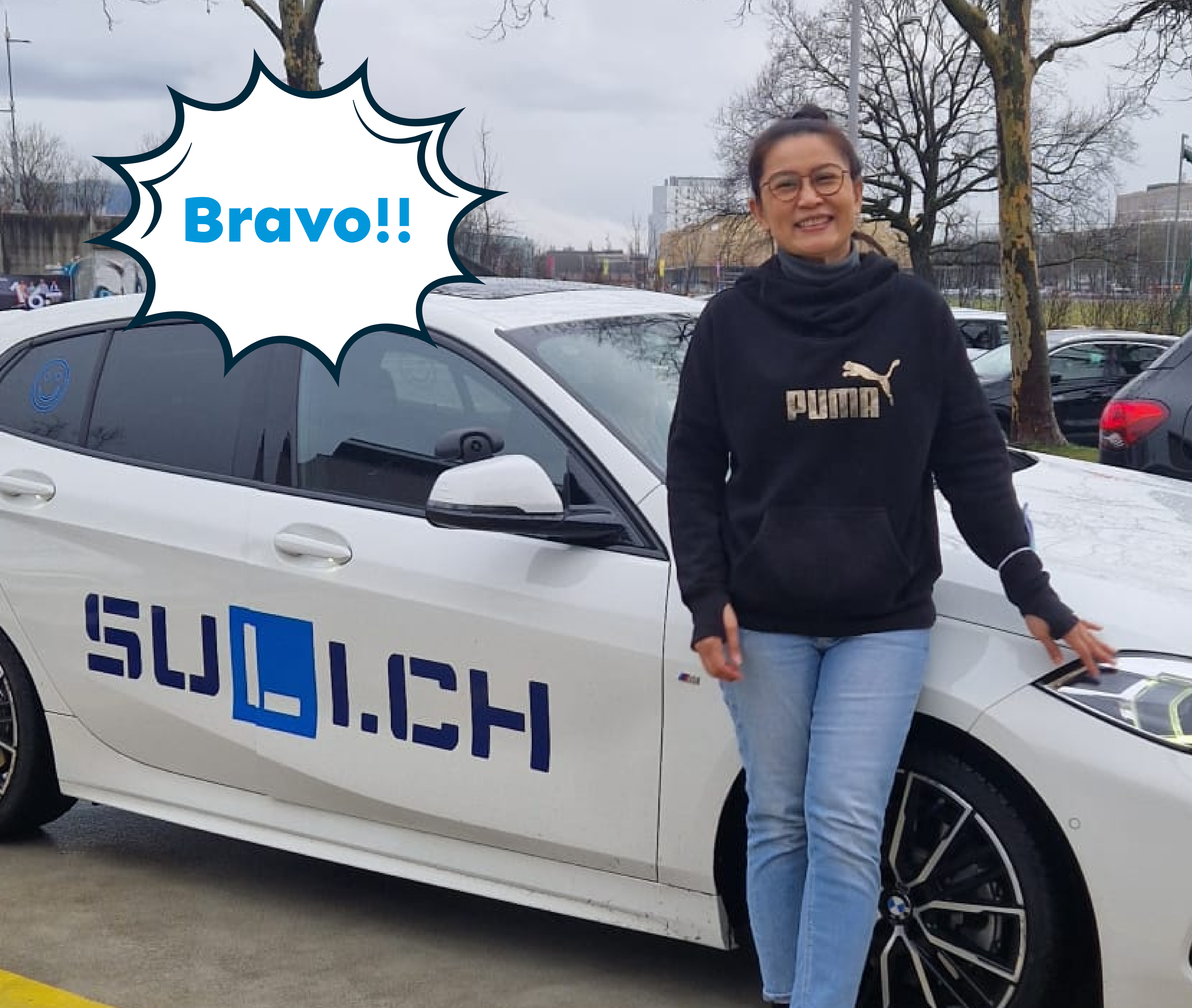 Gewinnerin des Wettbewerbs der Fahrschule SULI