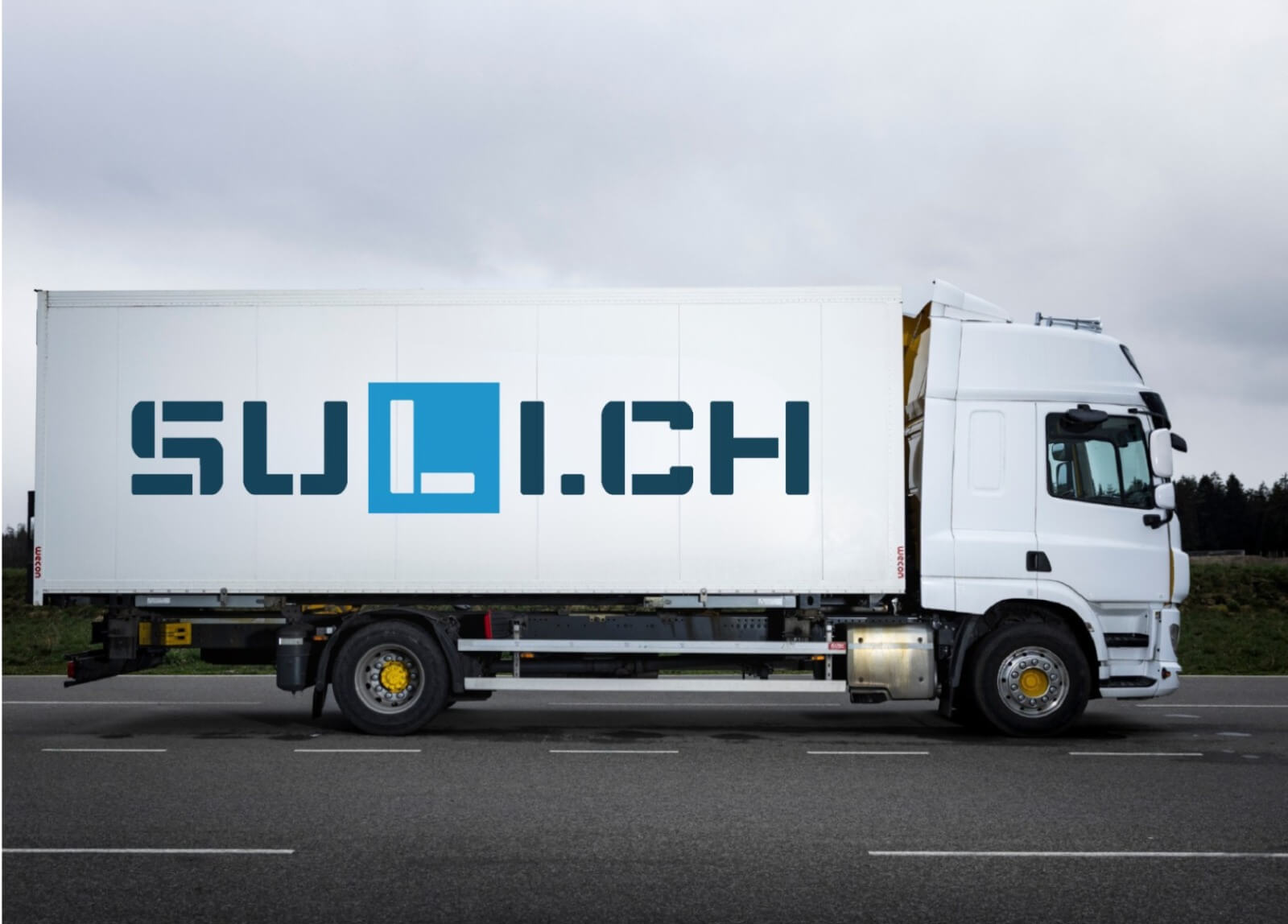 Fahrschüler absolviert eine praktische Fahrstunde mit einem LKW der Klasse C unter Anleitung eines Fahrlehrers bei der Fahrschule SULI.