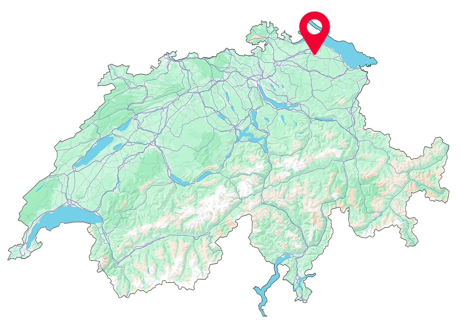 Fahrschule SULI in Weinfelden – zentral gelegen und gut mit öffentlichen Verkehrsmitteln erreichbar für deinen Fahrunterricht.