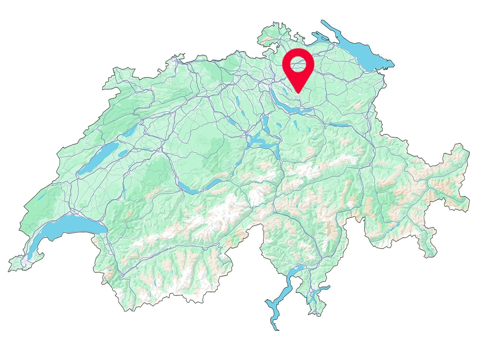 Standortkarte der Fahrschule SULI in Wetzikon – zentral gelegen und bequem mit öffentlichen Verkehrsmitteln erreichbar für deinen Fahrunterricht.