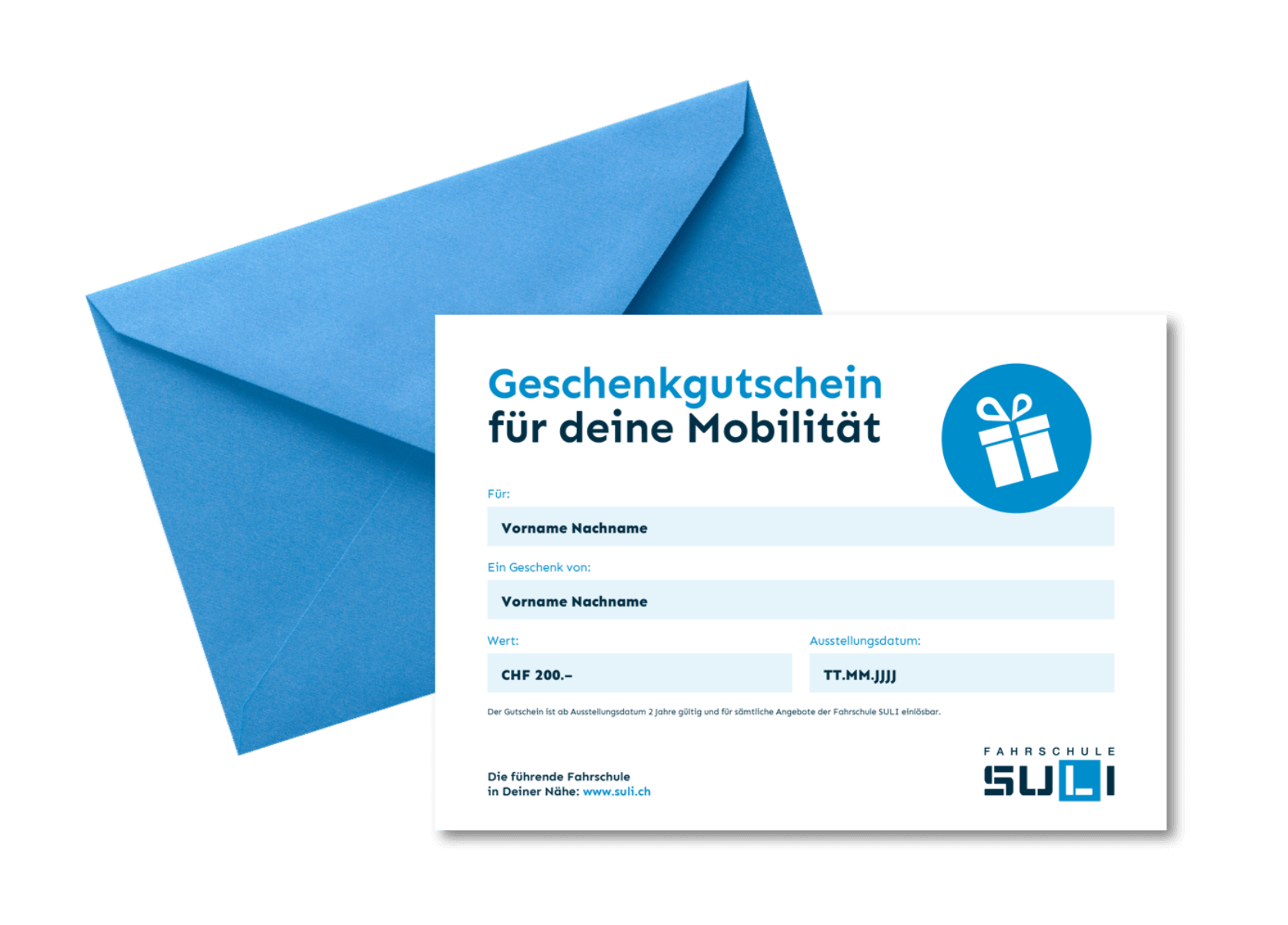 Gutschein für Fahrstunden der Fahrschule SULI – Das perfekte Geschenk für Fahranfänger